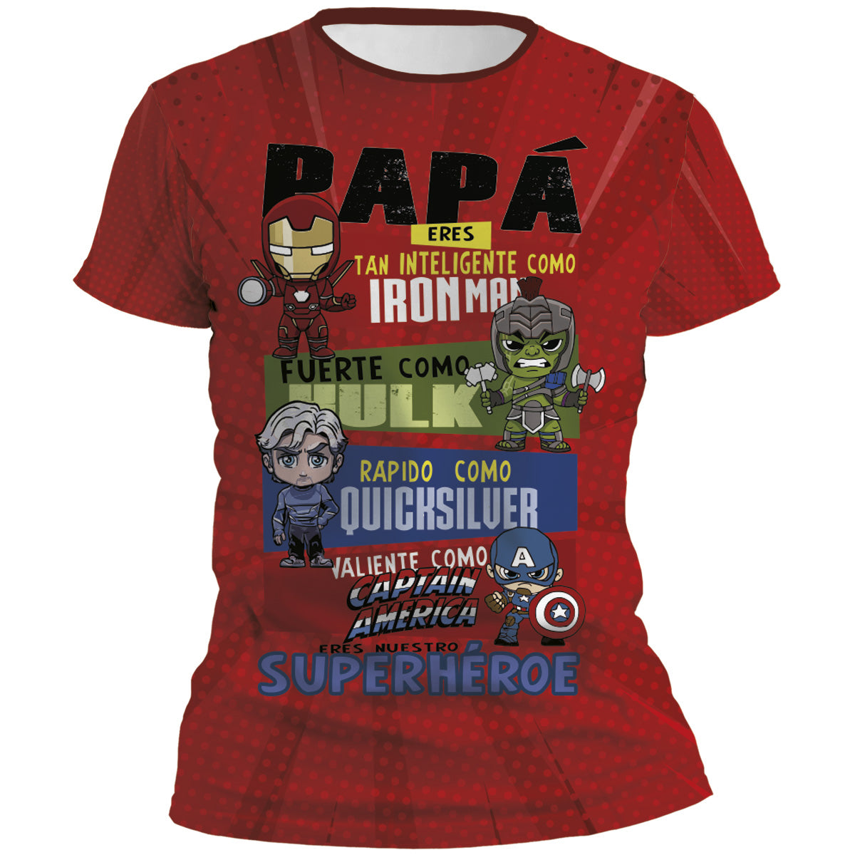 Playera best sale super heroes