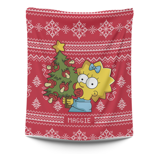 Frazada Maggie Navidad Simpson