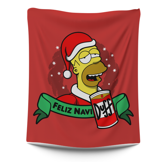 Frazada Homero Navideño Simpsons