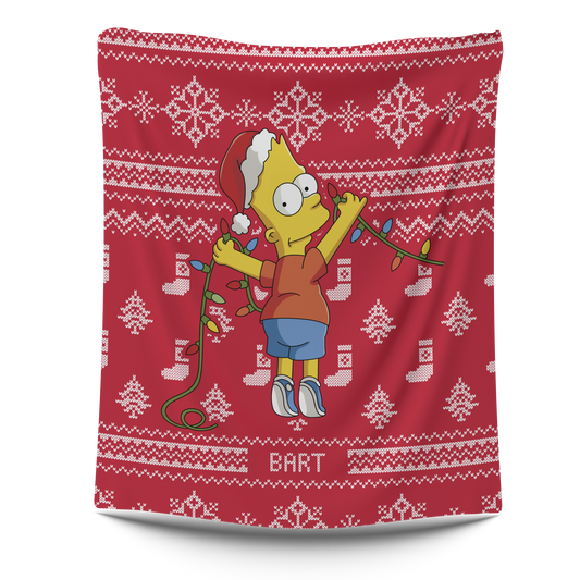 Frazada Navidad Bart Simpsons