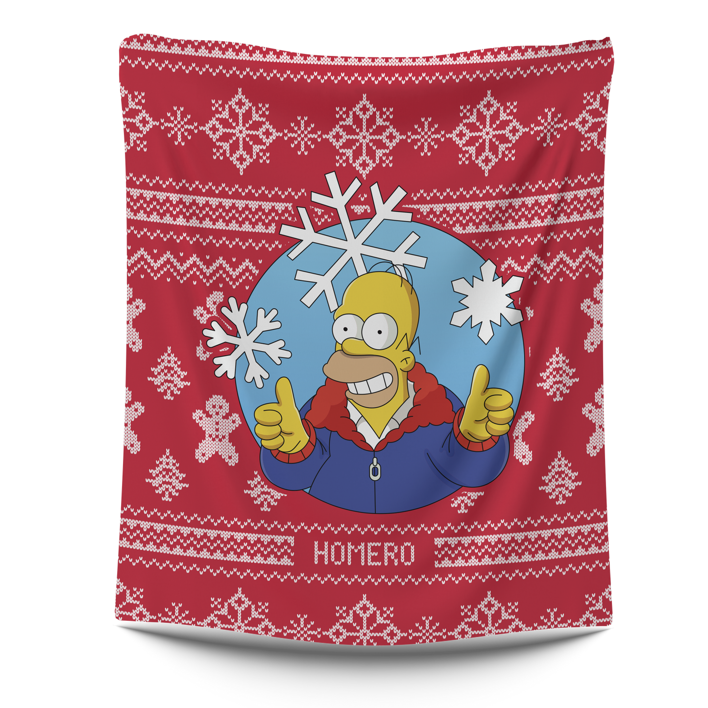 Frazada Navidad Homero barredora Simpsons