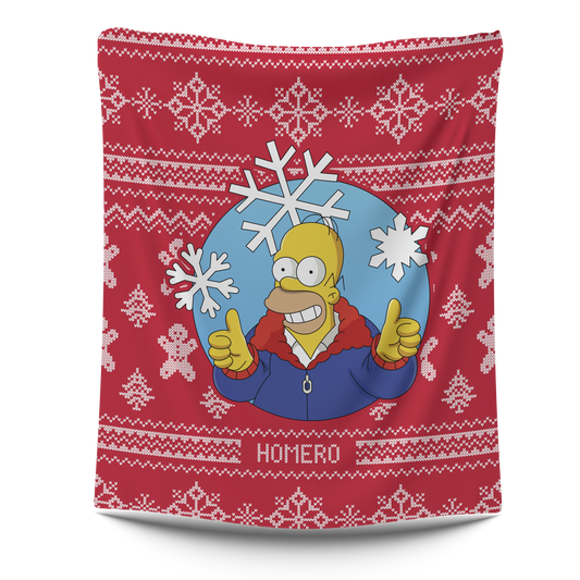 Frazada Navidad Homero barredora Simpsons