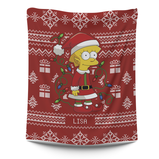 Frazada Lisa navidad Simpsons