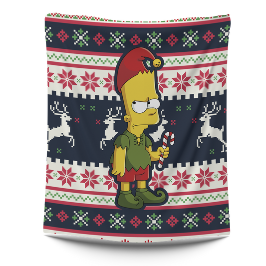 Frazada Bart Duende navidad Simpsons