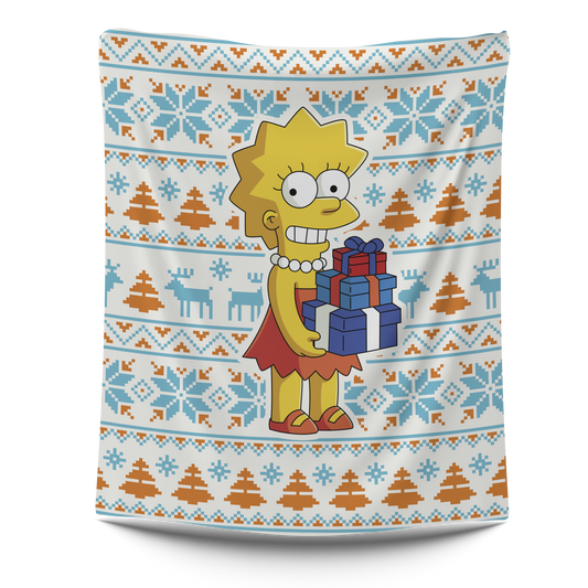 Frazada Lisa 2 navidad Simpsons