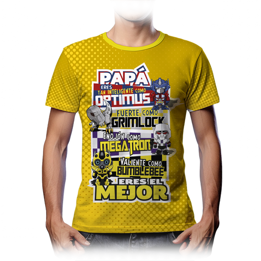 Playera Mejor Papá Transformers