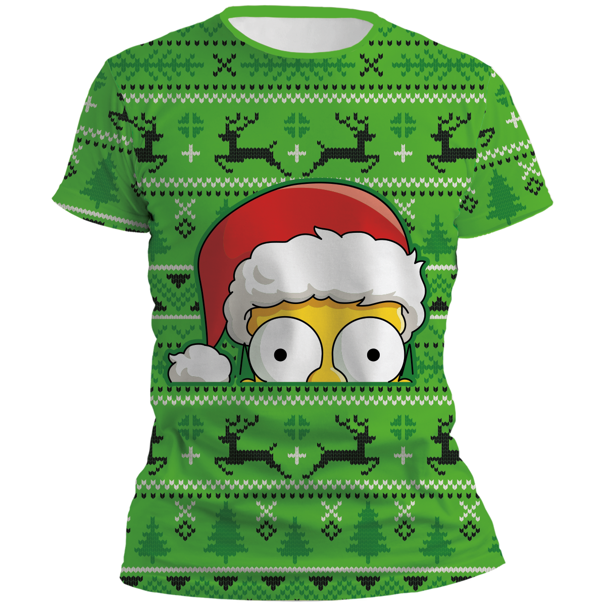 Playera Simpsons Navidad Homero Gorro