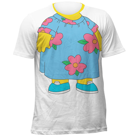 Playera Homero Gordo Blanca