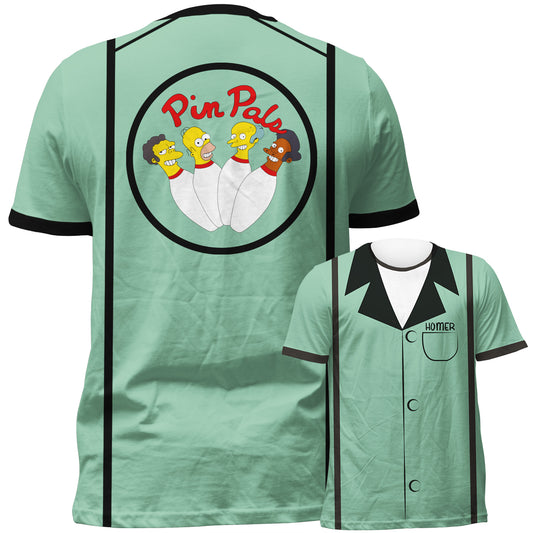 Playera Bolos Simpsons pin pals